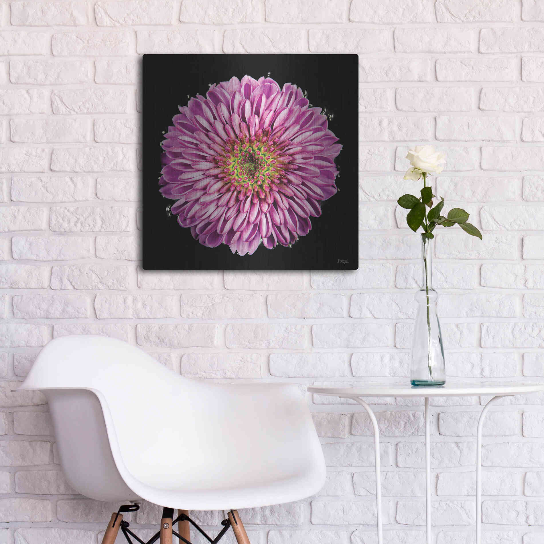 Luxe Metal Art 'Purple Gradient' by Donnie Quillen, Metal Wall Art,24x24