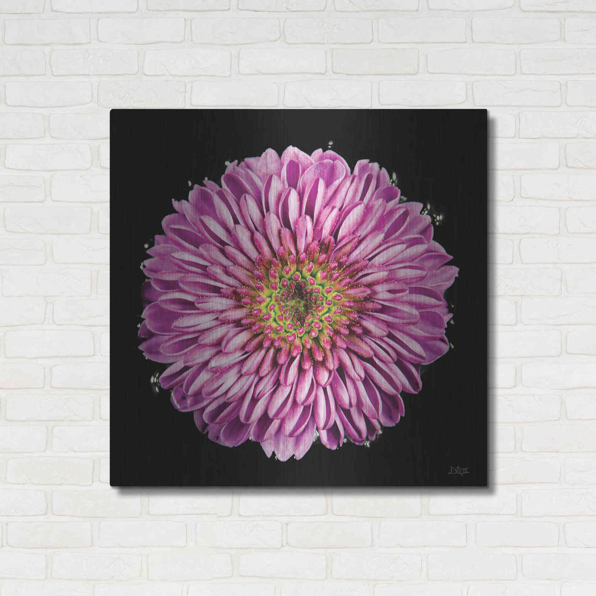 Luxe Metal Art 'Purple Gradient' by Donnie Quillen, Metal Wall Art,36x36