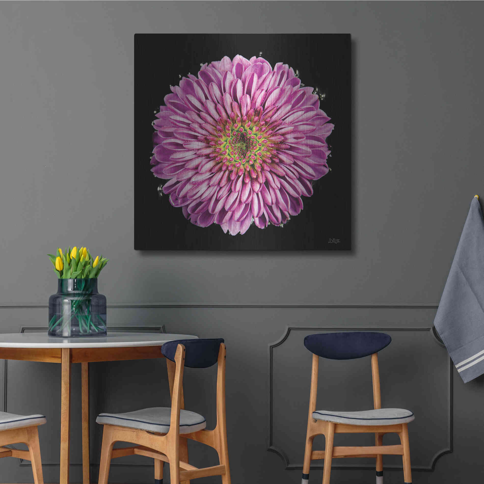 Luxe Metal Art 'Purple Gradient' by Donnie Quillen, Metal Wall Art,36x36