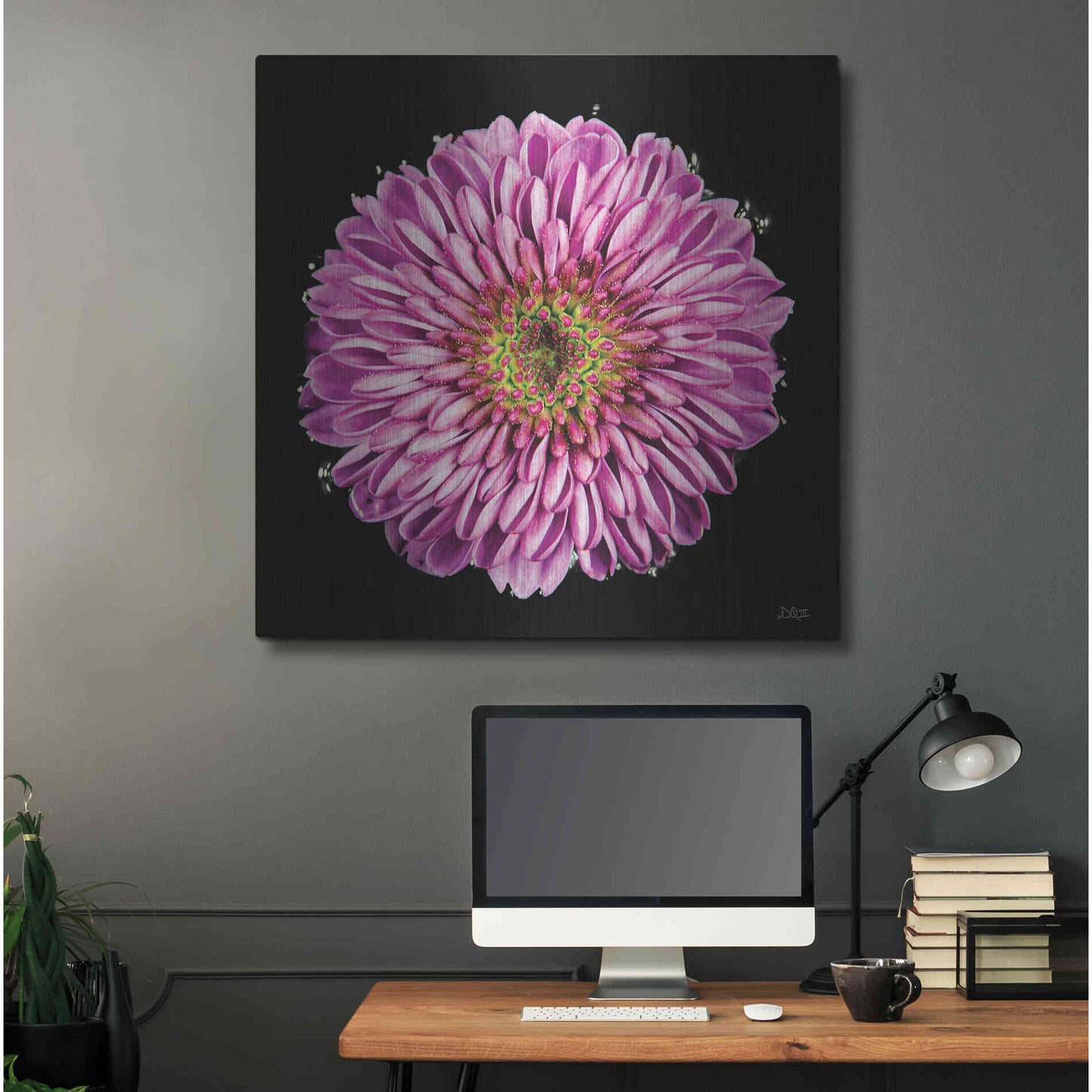 Luxe Metal Art 'Purple Gradient' by Donnie Quillen, Metal Wall Art,36x36