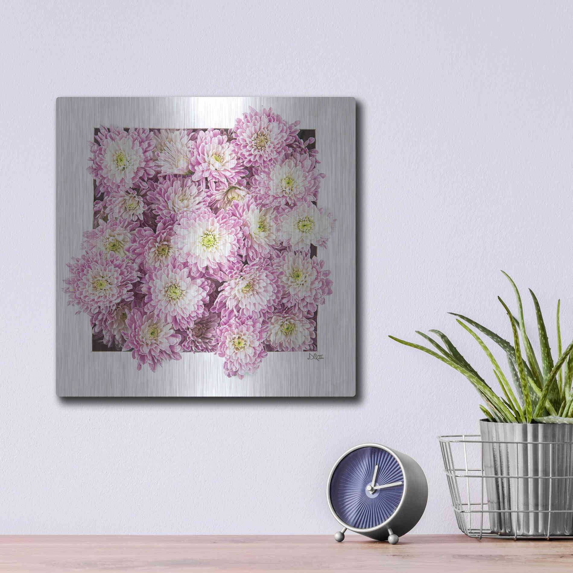 Luxe Metal Art 'Pretty in Purple II' by Donnie Quillen, Metal Wall Art,12x12