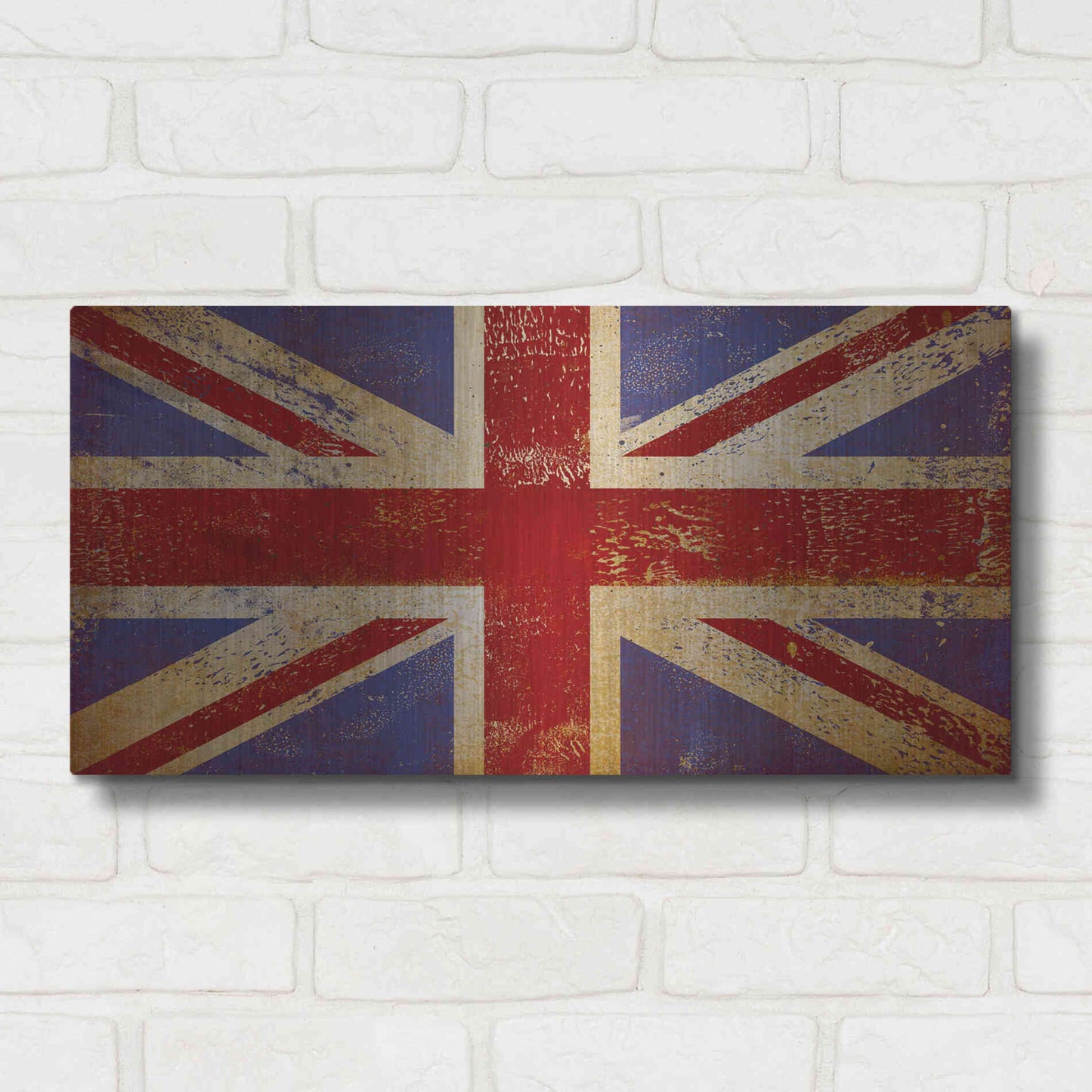 Luxe Metal Art 'Union Jack' by Ryan Fowler, Metal Wall Art,24x12