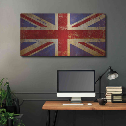 Luxe Metal Art 'Union Jack' by Ryan Fowler, Metal Wall Art,48x24