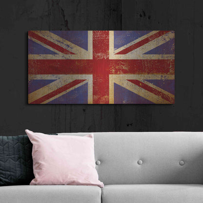 Luxe Metal Art 'Union Jack' by Ryan Fowler, Metal Wall Art,48x24