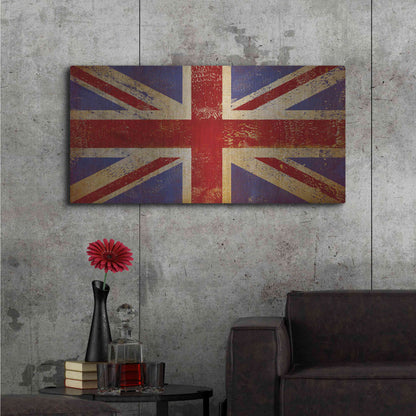 Luxe Metal Art 'Union Jack' by Ryan Fowler, Metal Wall Art,48x24