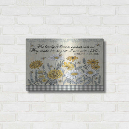 Luxe Metal Art 'Make Me Regret I am Not a Bee' by Deb Strain, Metal Wall Art,24x16