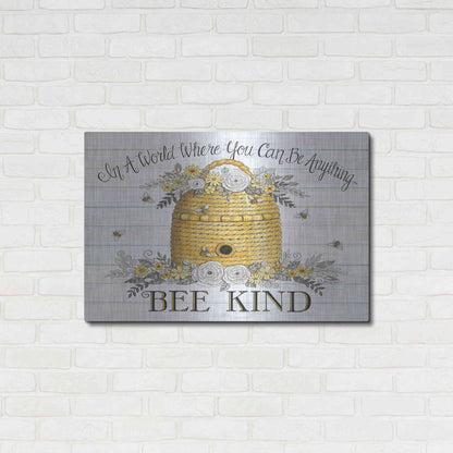 Luxe Metal Art 'Bee Kind Bee Hive' by Deb Strain, Metal Wall Art,36x24