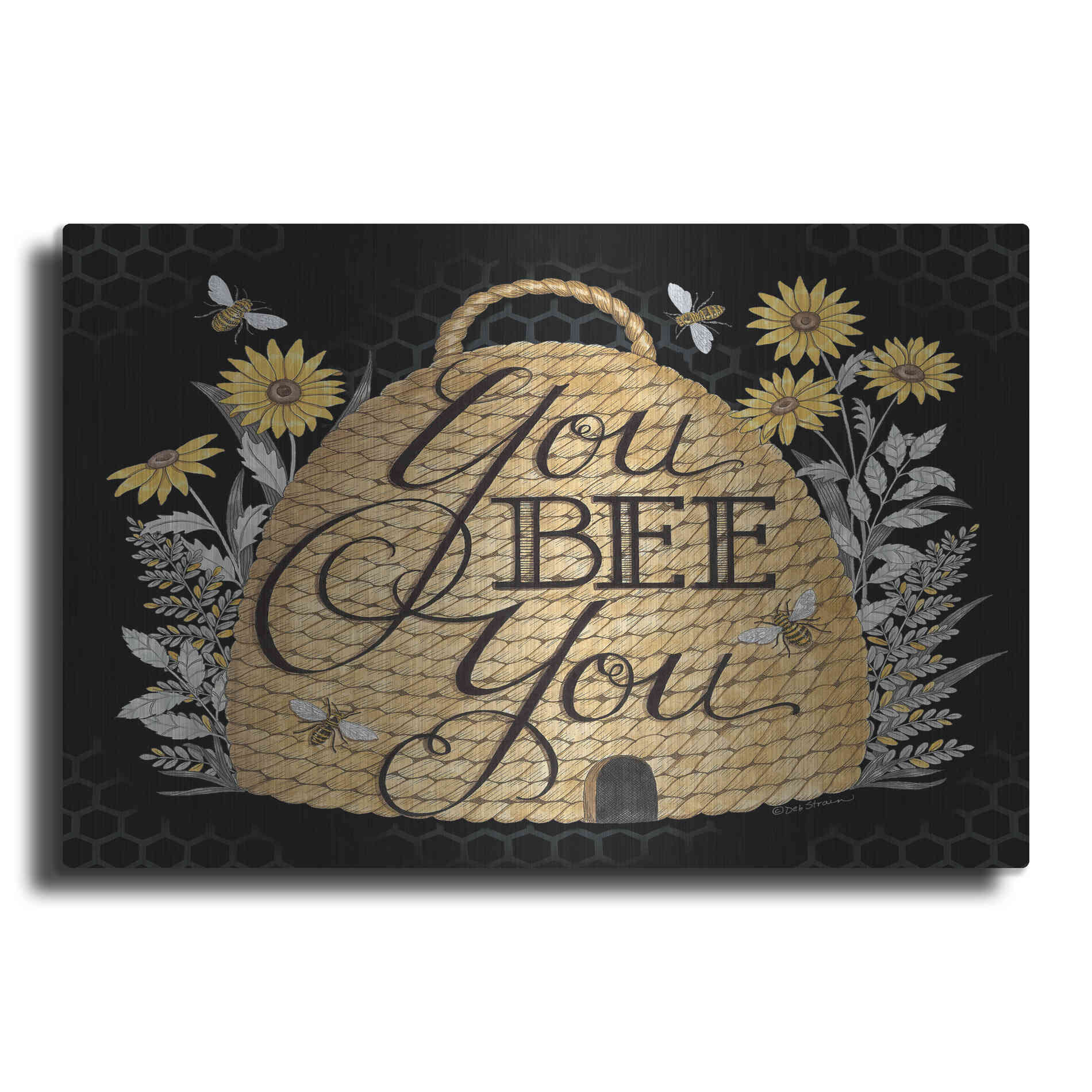 Luxe Metal Art 'You Bee You' by Deb Strain, Metal Wall Art
