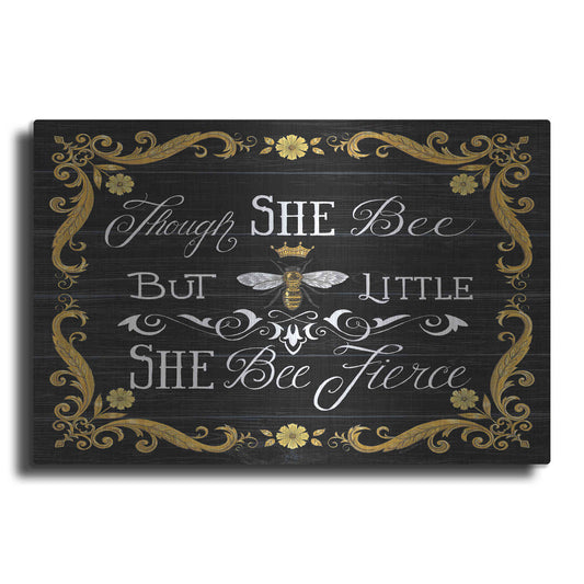 Luxe Metal Art 'She Bee Fierce' by Deb Strain, Metal Wall Art