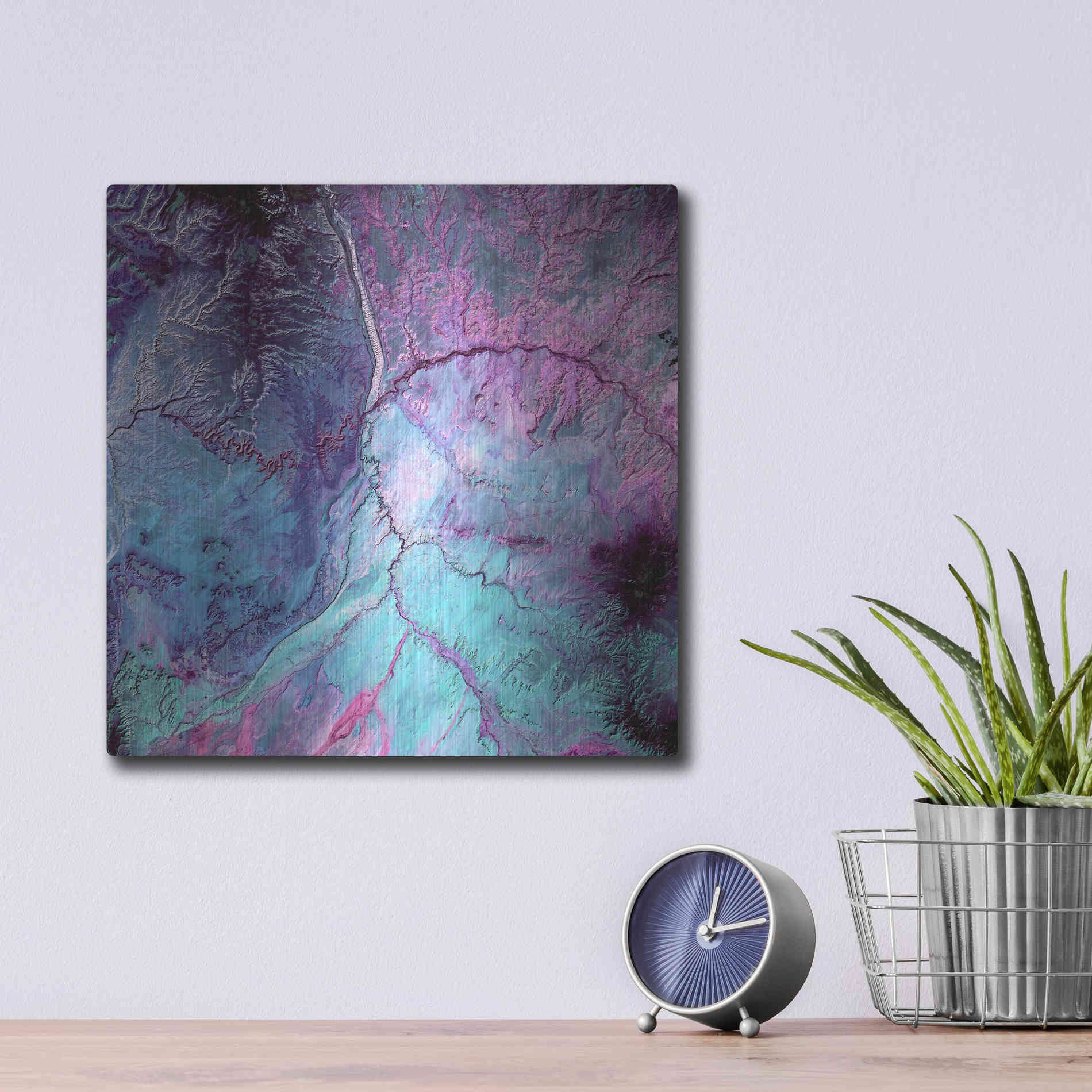 Luxe Metal Art 'Earth As Art: Cloud Lightning' Metal Wall Art,12x12