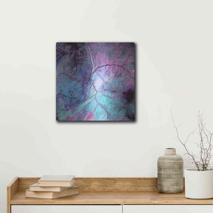 Luxe Metal Art 'Earth As Art: Cloud Lightning' Metal Wall Art,12x12