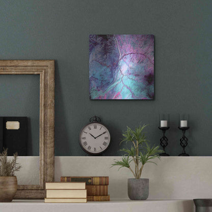 Luxe Metal Art 'Earth As Art: Cloud Lightning' Metal Wall Art,12x12