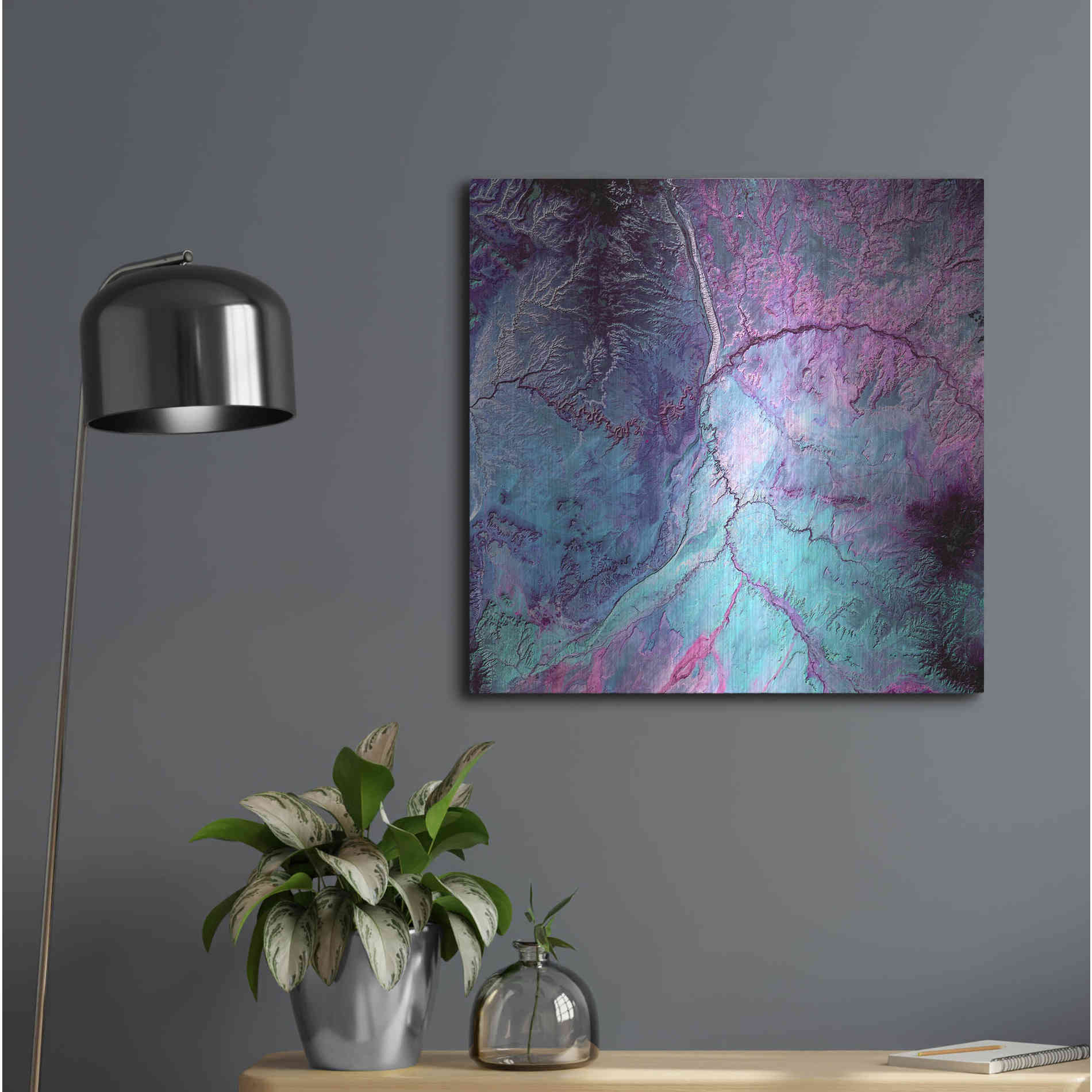 Luxe Metal Art 'Earth As Art: Cloud Lightning' Metal Wall Art,24x24