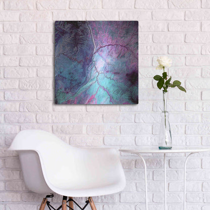 Luxe Metal Art 'Earth As Art: Cloud Lightning' Metal Wall Art,24x24