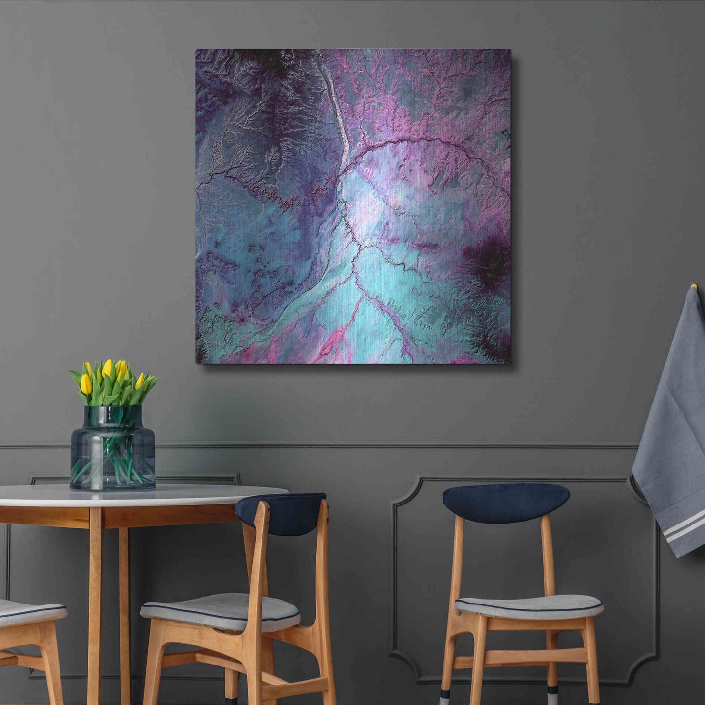 Luxe Metal Art 'Earth As Art: Cloud Lightning' Metal Wall Art,36x36