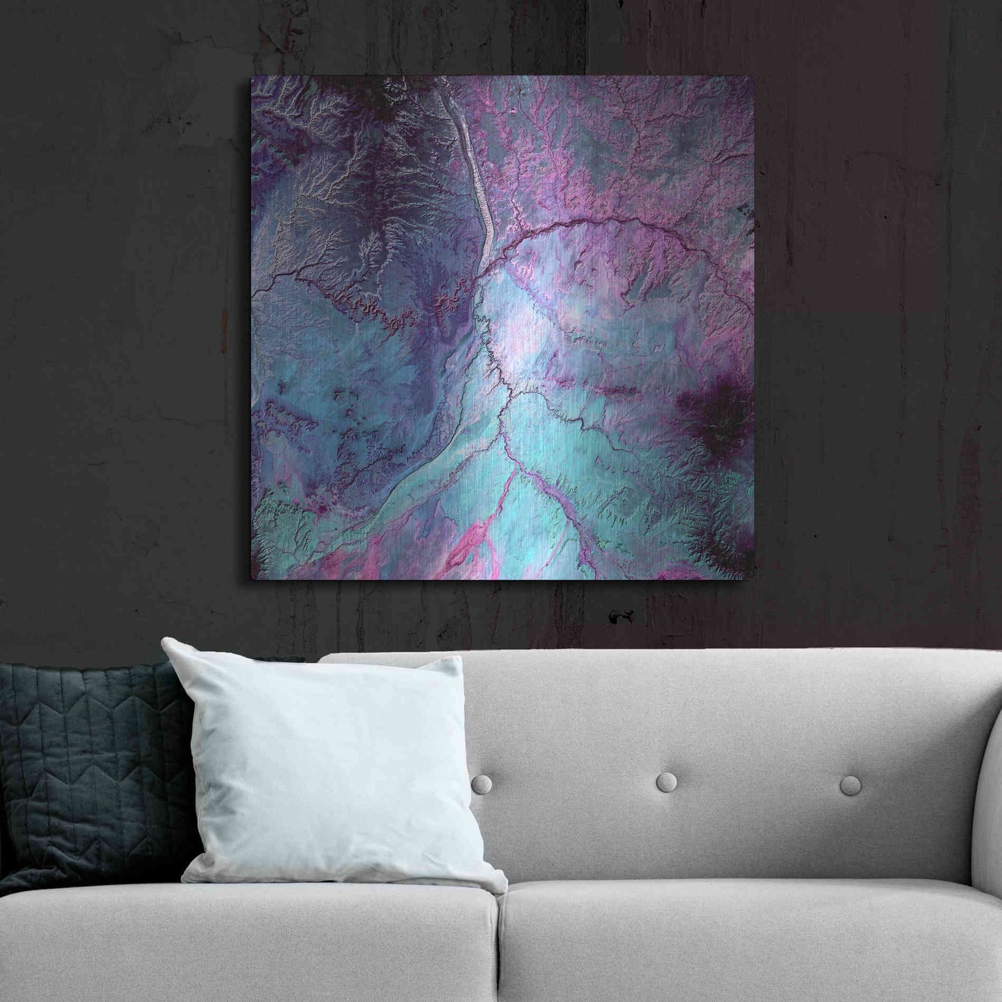 Luxe Metal Art 'Earth As Art: Cloud Lightning' Metal Wall Art,36x36