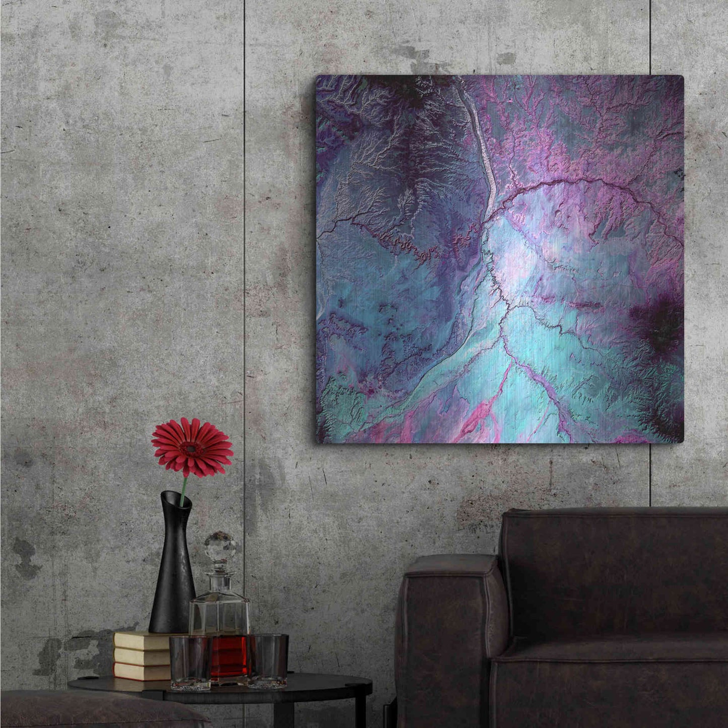 Luxe Metal Art 'Earth As Art: Cloud Lightning' Metal Wall Art,36x36