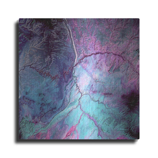 Luxe Metal Art 'Earth As Art: Cloud Lightning' Metal Wall Art