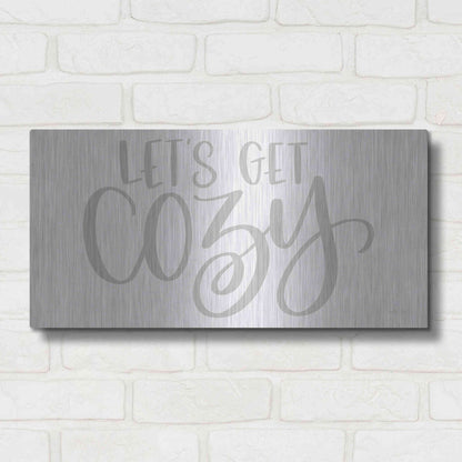 Luxe Metal Art 'Let's Get Cozy ' by Imperfect Dust, Metal Wall Art,24x12
