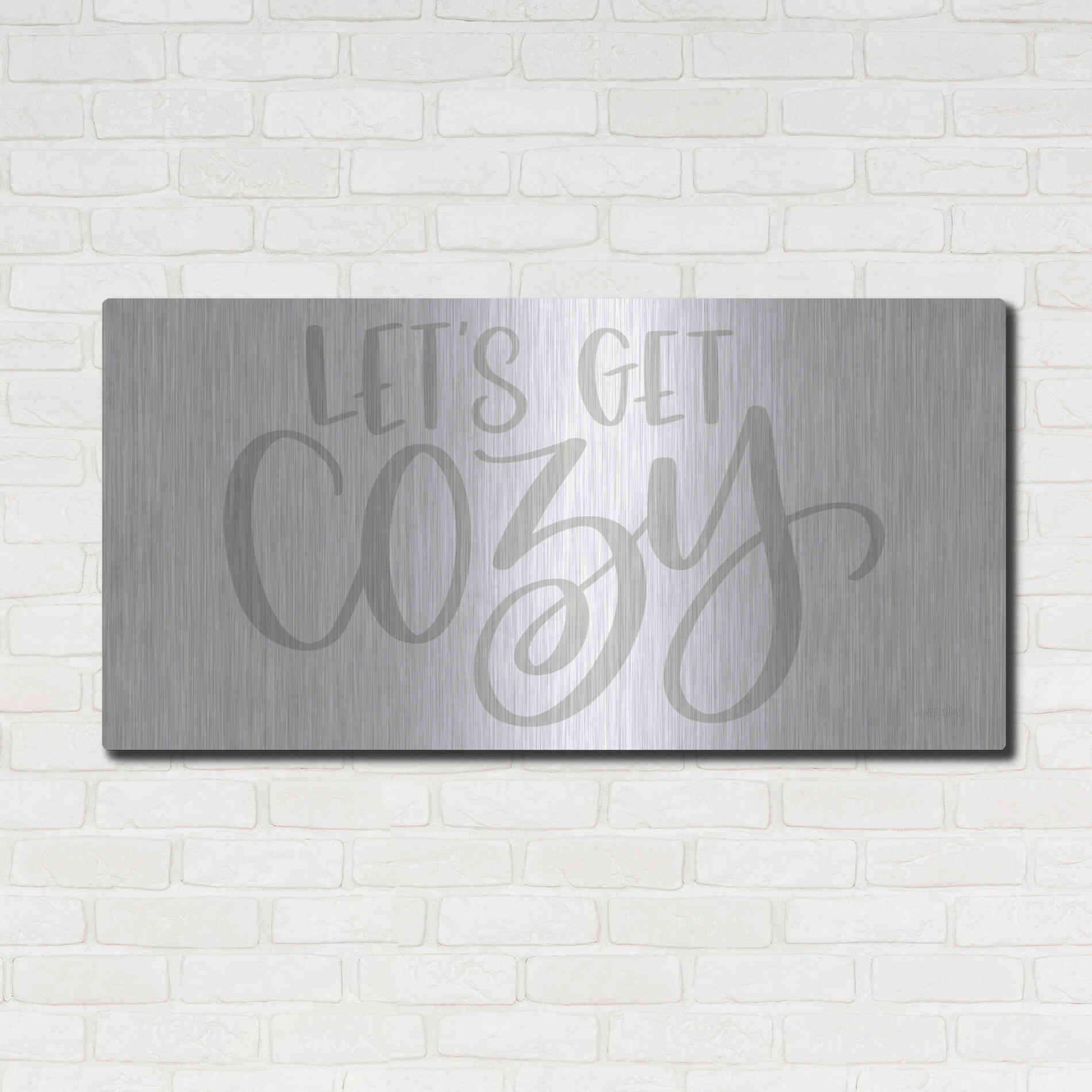 Luxe Metal Art 'Let's Get Cozy ' by Imperfect Dust, Metal Wall Art,48x24