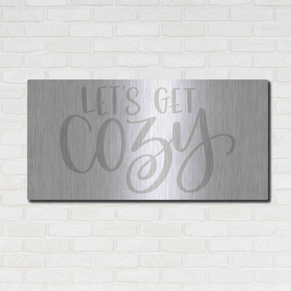 Luxe Metal Art 'Let's Get Cozy ' by Imperfect Dust, Metal Wall Art,48x24