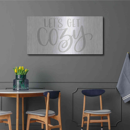 Luxe Metal Art 'Let's Get Cozy ' by Imperfect Dust, Metal Wall Art,48x24