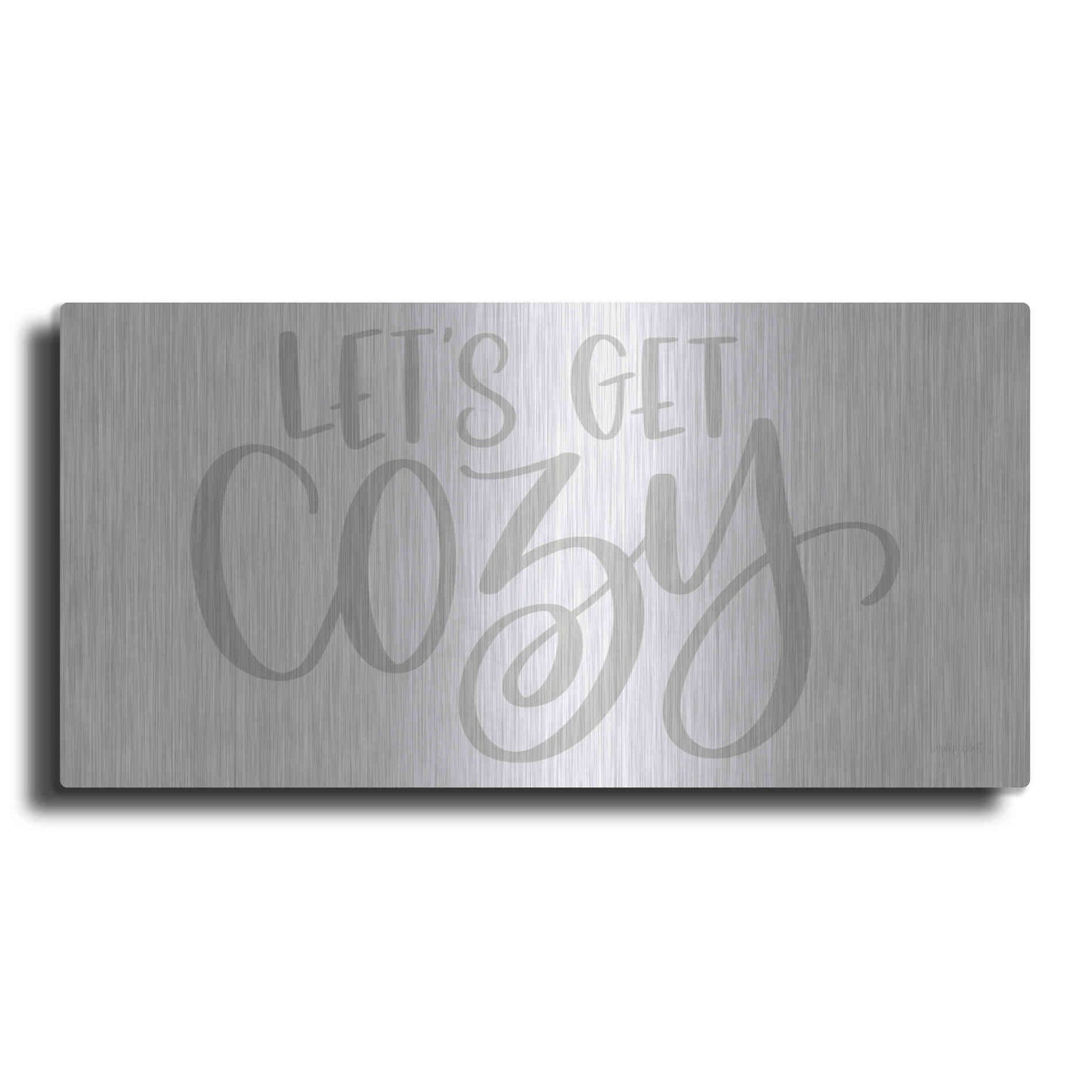 Luxe Metal Art 'Let's Get Cozy ' by Imperfect Dust, Metal Wall Art