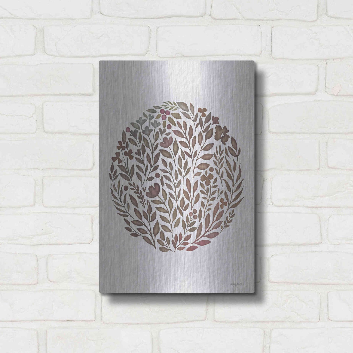 Luxe Metal Art 'Fall Florals' by Imperfect Dust, Metal Wall Art,12x16