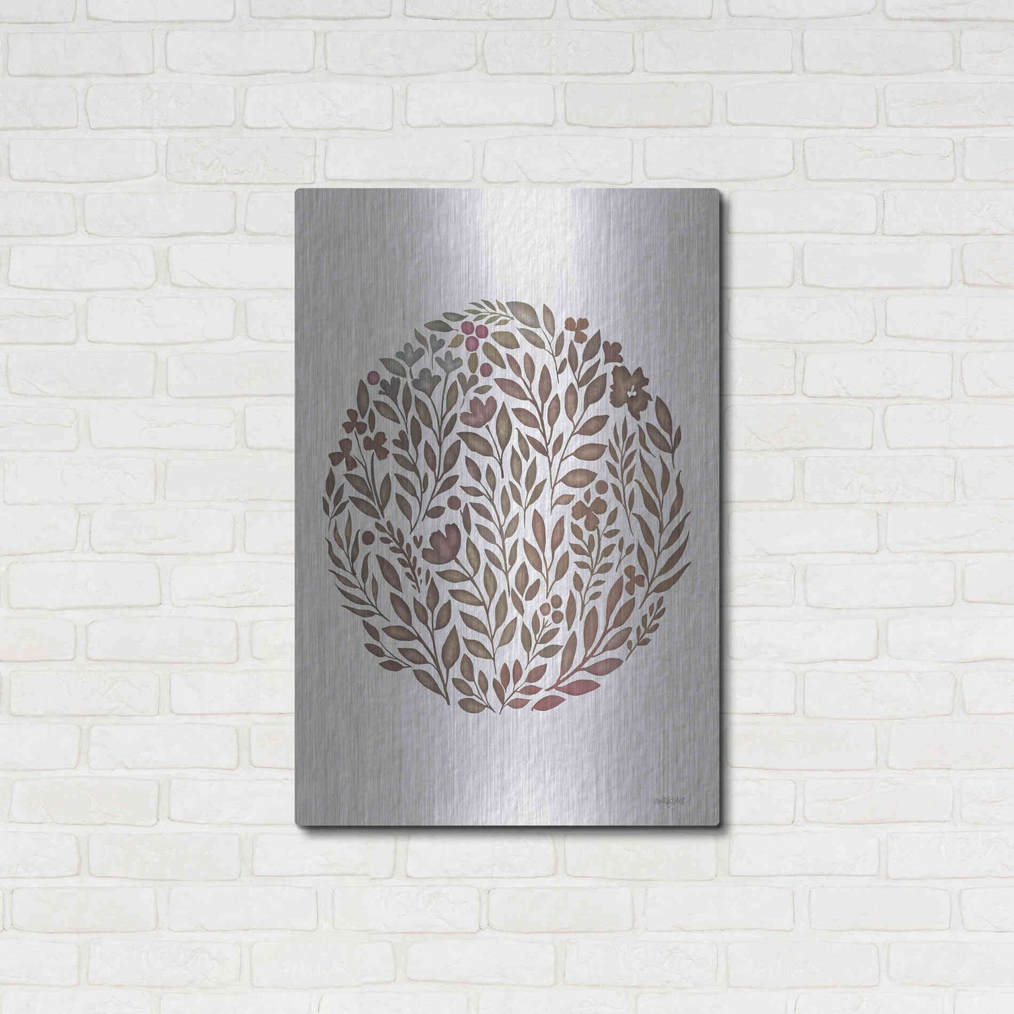 Luxe Metal Art 'Fall Florals' by Imperfect Dust, Metal Wall Art,24x36