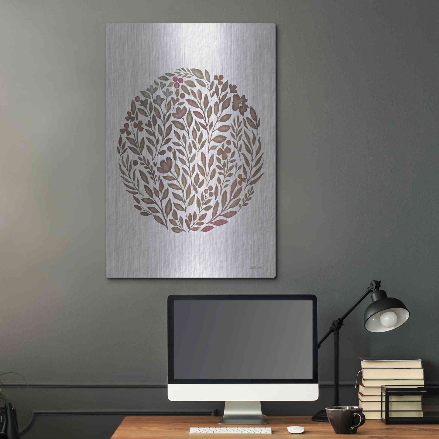 Luxe Metal Art 'Fall Florals' by Imperfect Dust, Metal Wall Art,24x36
