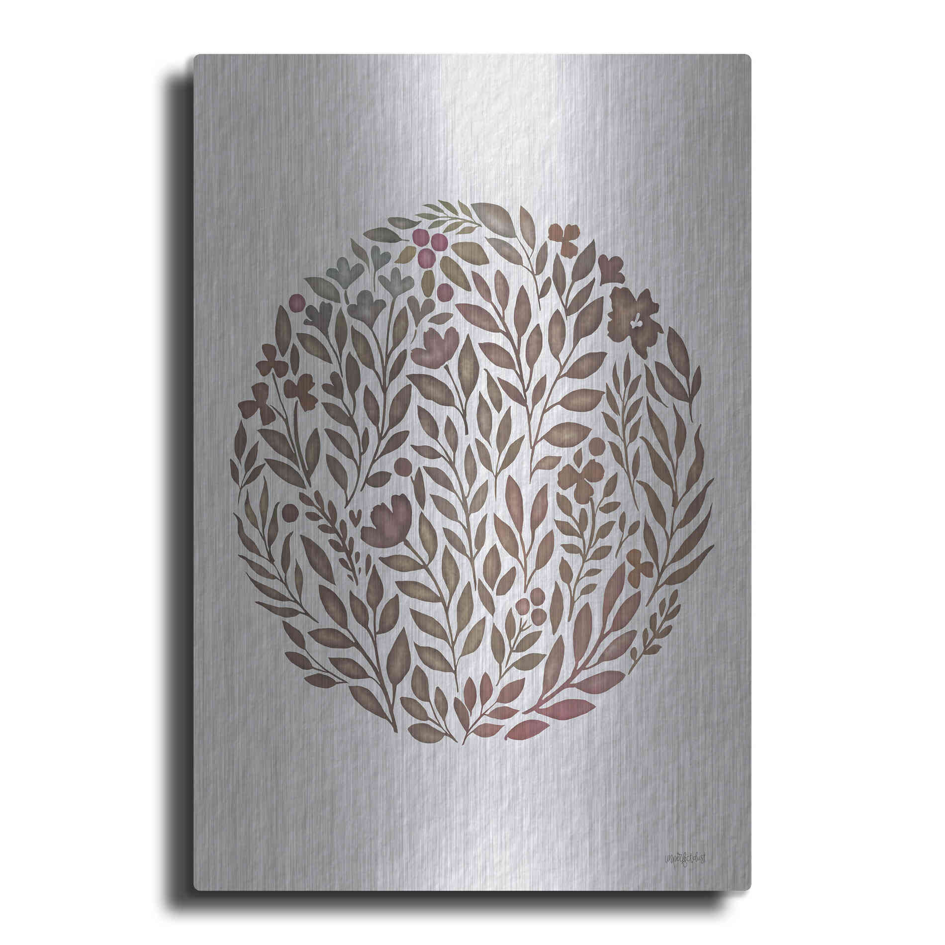 Luxe Metal Art 'Fall Florals' by Imperfect Dust, Metal Wall Art