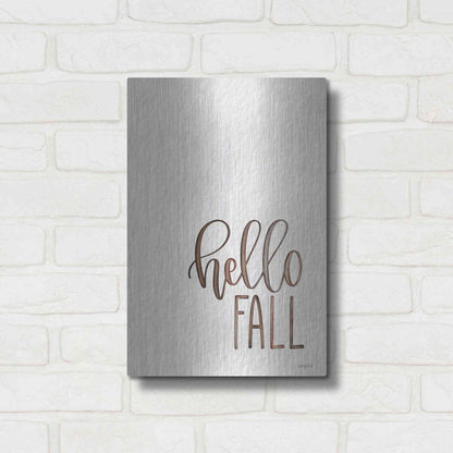 Luxe Metal Art 'Hello Fall 2' by Imperfect Dust, Metal Wall Art,12x16