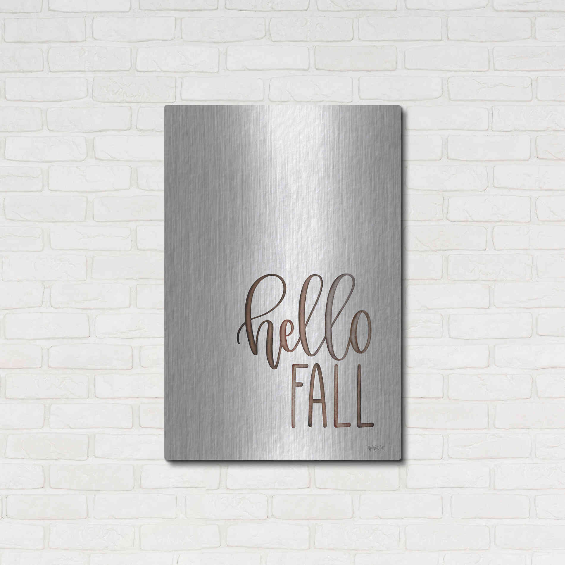 Luxe Metal Art 'Hello Fall 2' by Imperfect Dust, Metal Wall Art,24x36