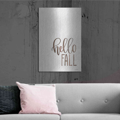 Luxe Metal Art 'Hello Fall 2' by Imperfect Dust, Metal Wall Art,24x36