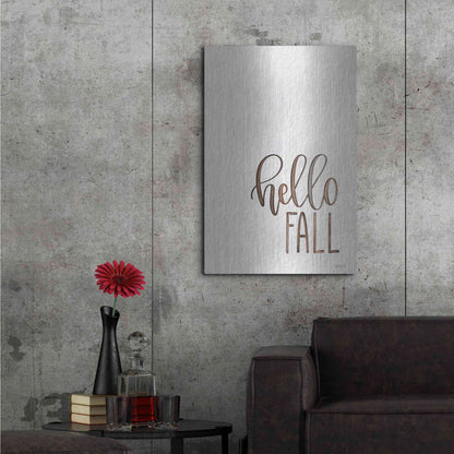 Luxe Metal Art 'Hello Fall 2' by Imperfect Dust, Metal Wall Art,24x36