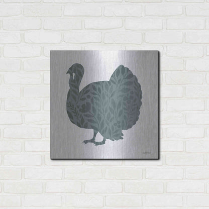 Luxe Metal Art 'Floral Turkey' by Imperfect Dust, Metal Wall Art,24x24