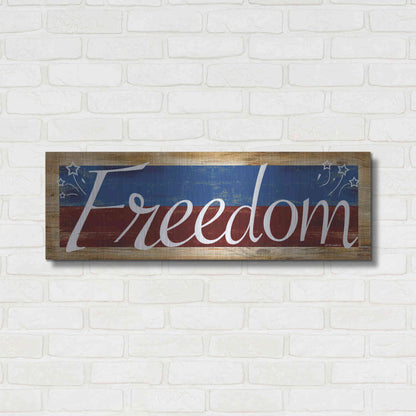 Luxe Metal Art 'Freedom' by Ed Wargo, Metal Wall Art,36x12