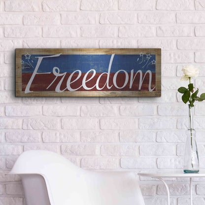 Luxe Metal Art 'Freedom' by Ed Wargo, Metal Wall Art,36x12