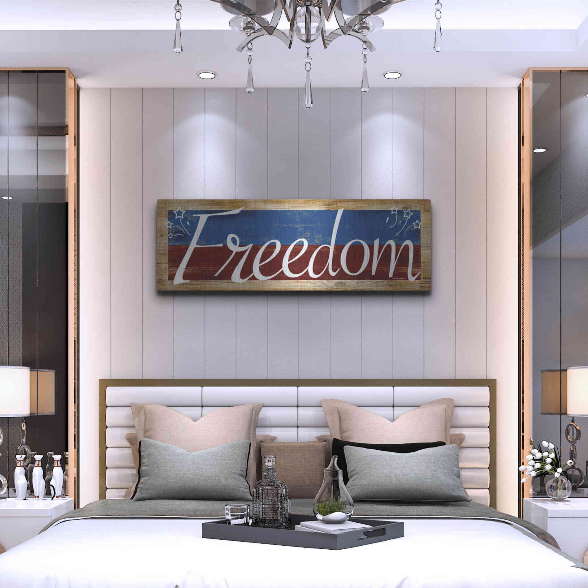 Luxe Metal Art 'Freedom' by Ed Wargo, Metal Wall Art,48x16