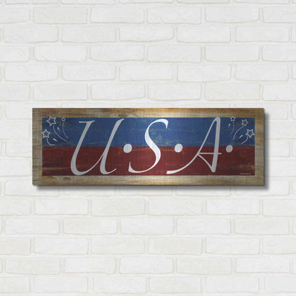 Luxe Metal Art 'USA' by Ed Wargo, Metal Wall Art,36x12