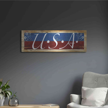 Luxe Metal Art 'USA' by Ed Wargo, Metal Wall Art,36x12