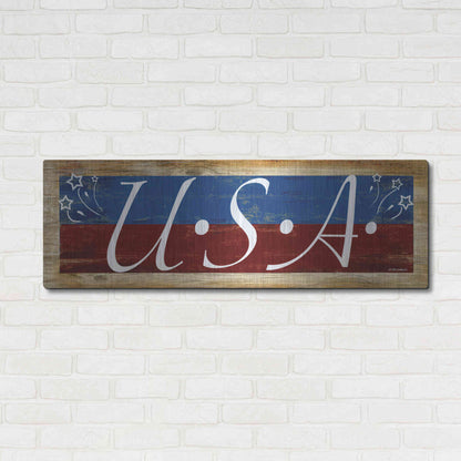 Luxe Metal Art 'USA' by Ed Wargo, Metal Wall Art,48x16