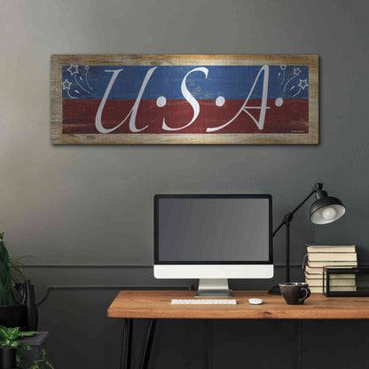 Luxe Metal Art 'USA' by Ed Wargo, Metal Wall Art,48x16