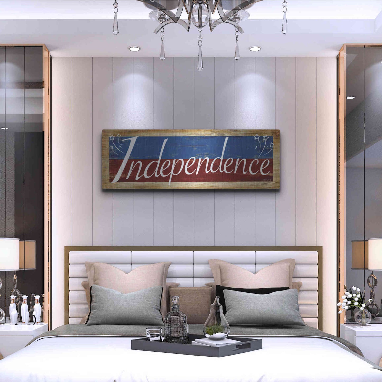 Luxe Metal Art 'Independence' by Ed Wargo, Metal Wall Art,48x16