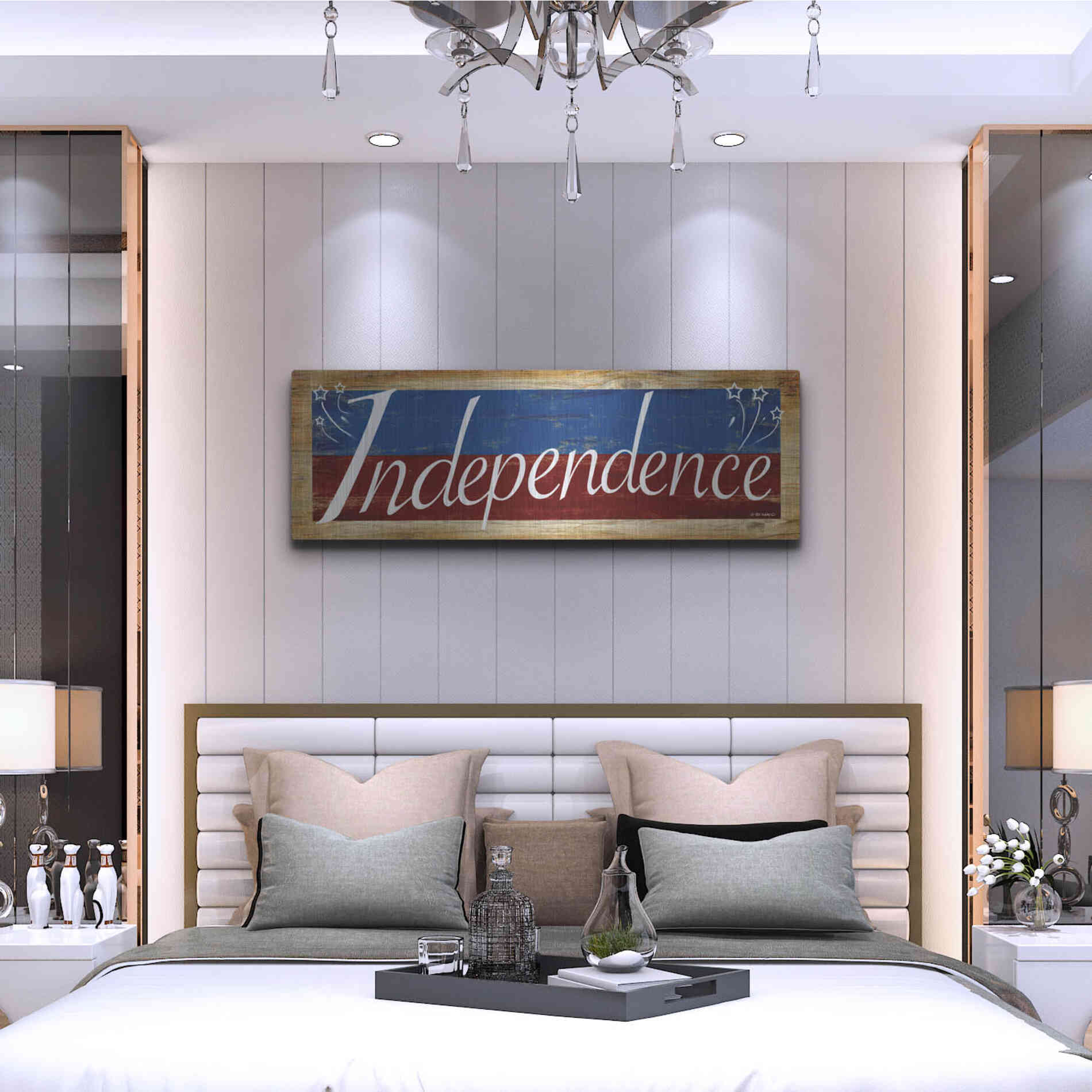 Luxe Metal Art 'Independence' by Ed Wargo, Metal Wall Art,48x16