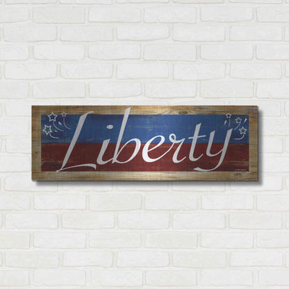 Luxe Metal Art 'Liberty' by Ed Wargo, Metal Wall Art,36x12