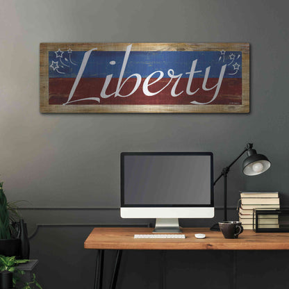 Luxe Metal Art 'Liberty' by Ed Wargo, Metal Wall Art,48x16