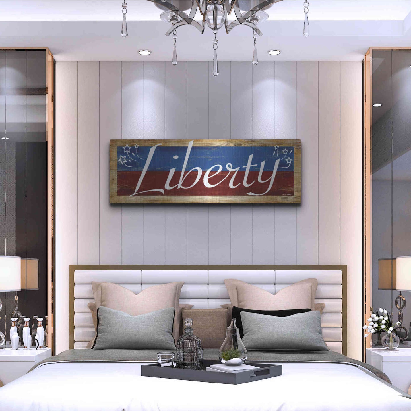 Luxe Metal Art 'Liberty' by Ed Wargo, Metal Wall Art,48x16