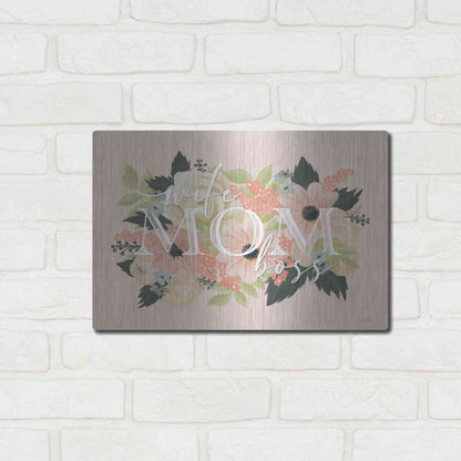 Luxe Metal Art 'Wife, Mom, Boss' by House Fenway, Metal Wall Art,16x12