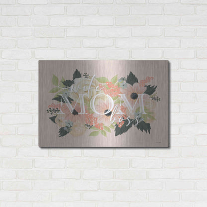 Luxe Metal Art 'Wife, Mom, Boss' by House Fenway, Metal Wall Art,36x24